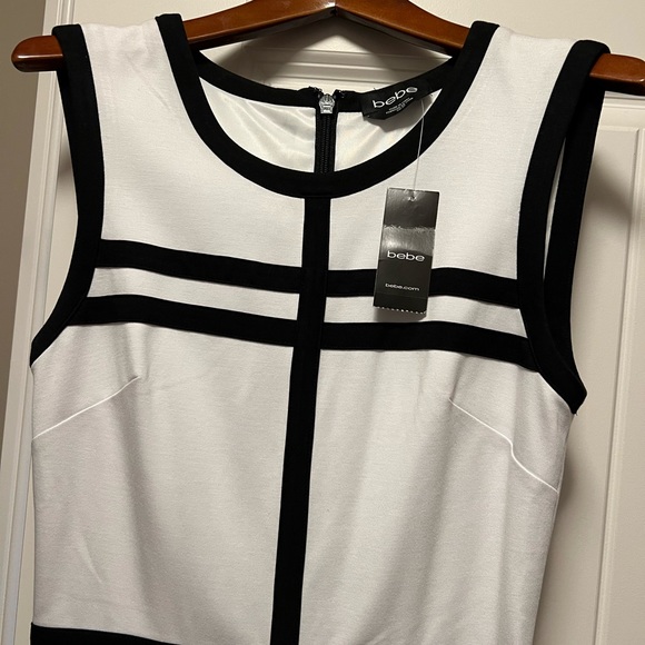 Bebe - black and white mini dress - new with tags - size small - Picture 4 of 5
